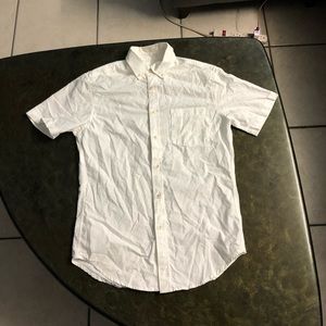 Short Sleeve Button Up White Size S